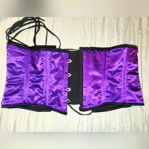 Purple steel boned corset